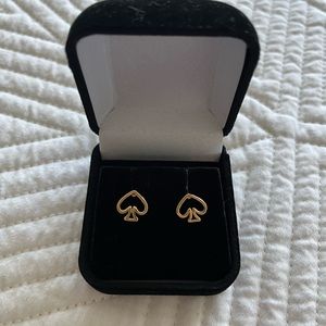 kate spade gold logo stud earrings